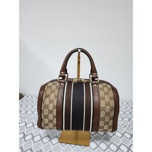 Gucci GG Canvas Top Handle Bag Brown/Beige
